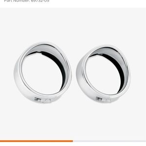 Harley-Davidson Silver Headlight Trim Rings